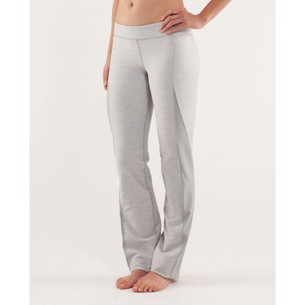 Lululemon Straight To The Studio Pant Reversible Slub Denim Silver Slate Size 8